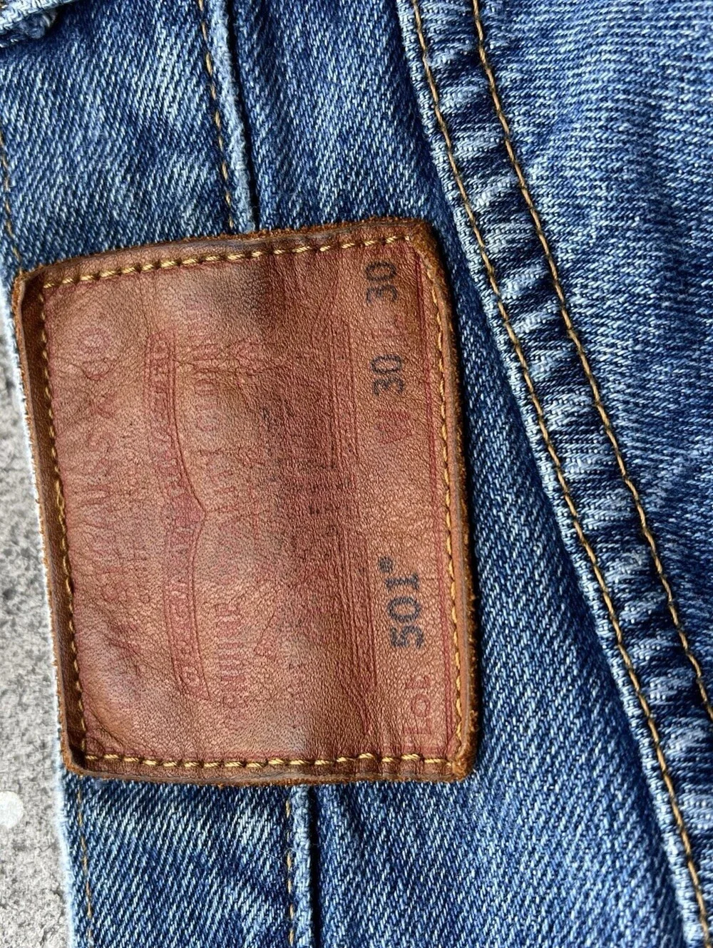 Levis Premium 501 Jeans Men 30x30 Blue 90's Original Button Fly Straight Whisker